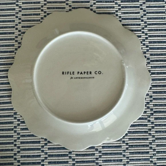 Rifle Paper Co for Anthropologie ceramic Holiday Plate - Picture 2 of 4